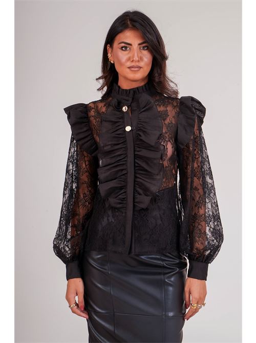 Camicia in pizzo twins fantasy | T5068BLACK